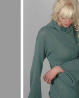 FLEUR Fine Weight Polo Neck Sweater